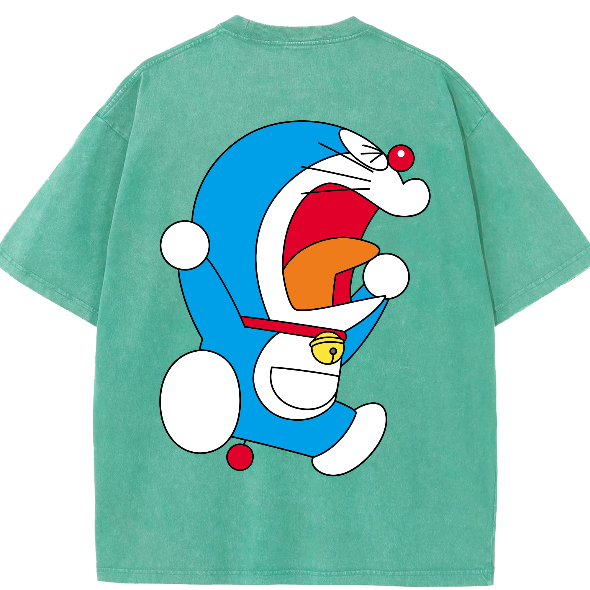 （画像用） ドラえもん Doraemon 綿100% ヴィンテージ風 半袖Tシャツ（背面プリント）